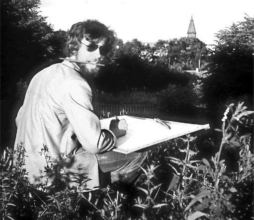 malarz rysownik plener